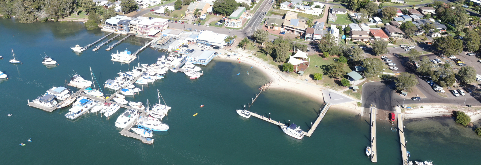 Drone shot of Lemon Tree Passage area banner image