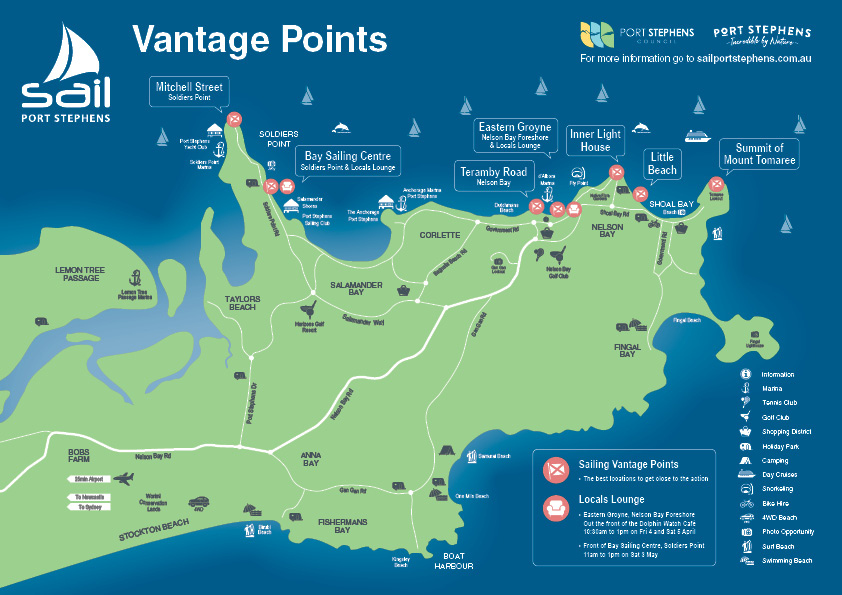 vantage points for sail port stephens