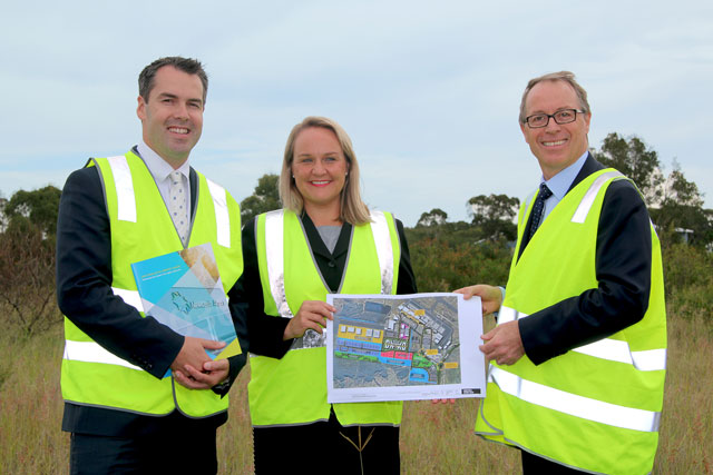 Port Stephens Mayor Ryan Palmer, Newcastle Lord Mayor Nuatali Nelmes and Newcastle Airport CEO Dr Peter Cock