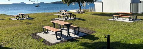 Picnic on sustainable tables in our parks