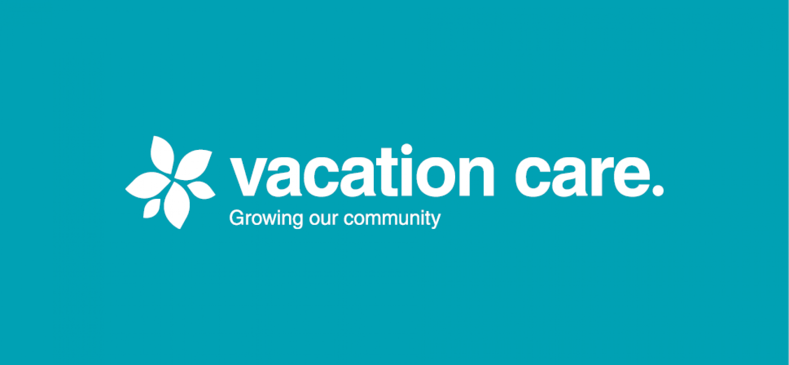 Vacation care logo on a dark blue background  banner image