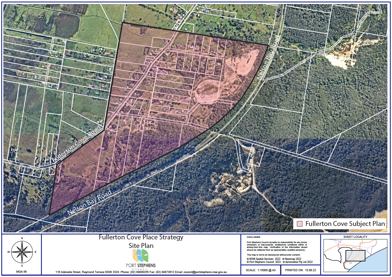 Fullerton Cove Place Strategy Study Area