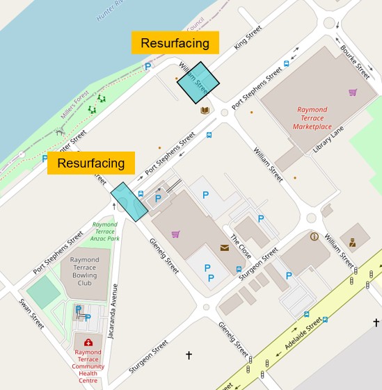 Road resurfacing - William Street and Glenelg Street