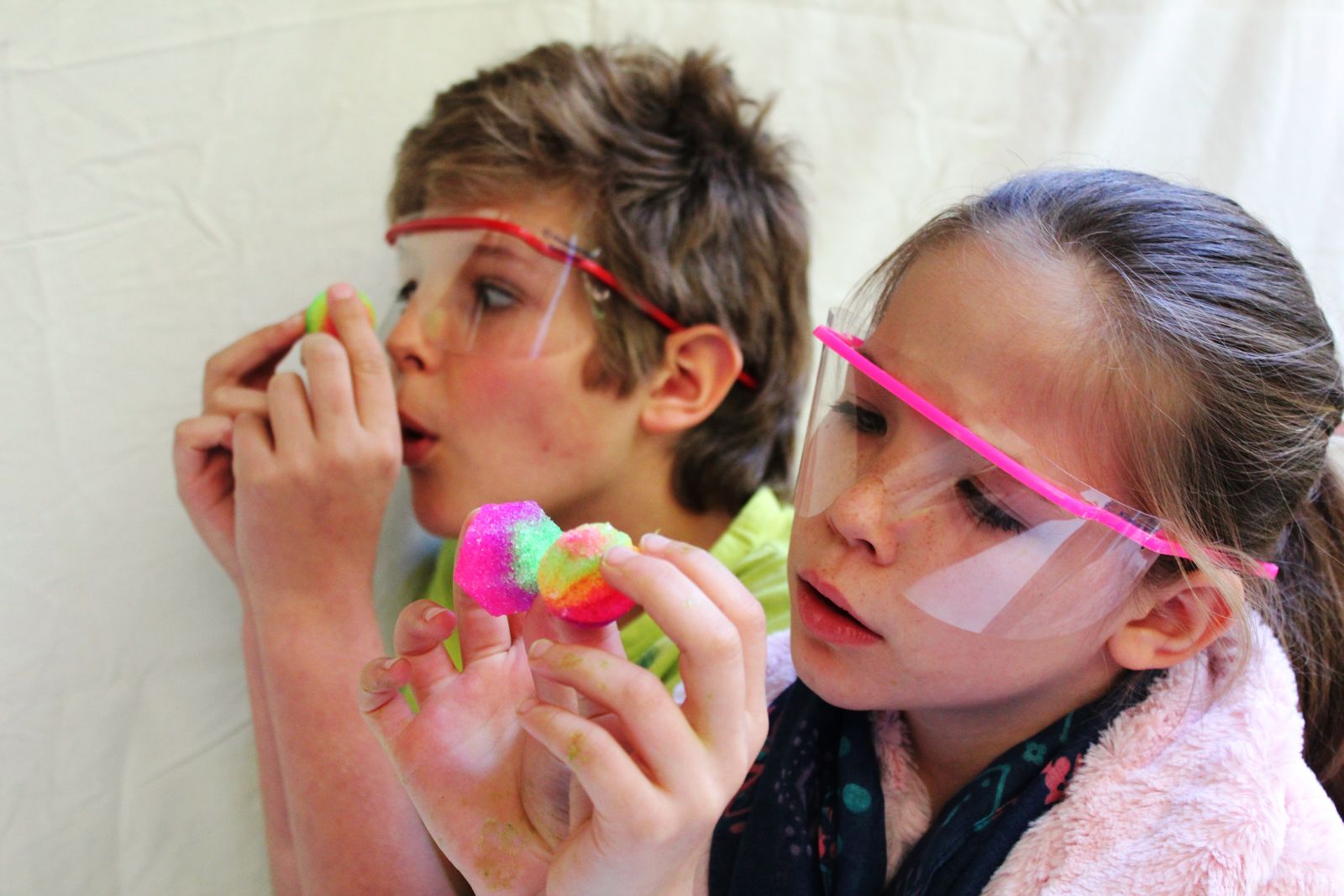 two children with safety glasses banner image