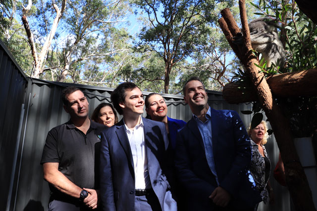 Port Stephens Mayor Ryan Palmer and Councillors at the announcement of $3 million funding from the NSW Government for a Koala Sanctuary in Port Stephens