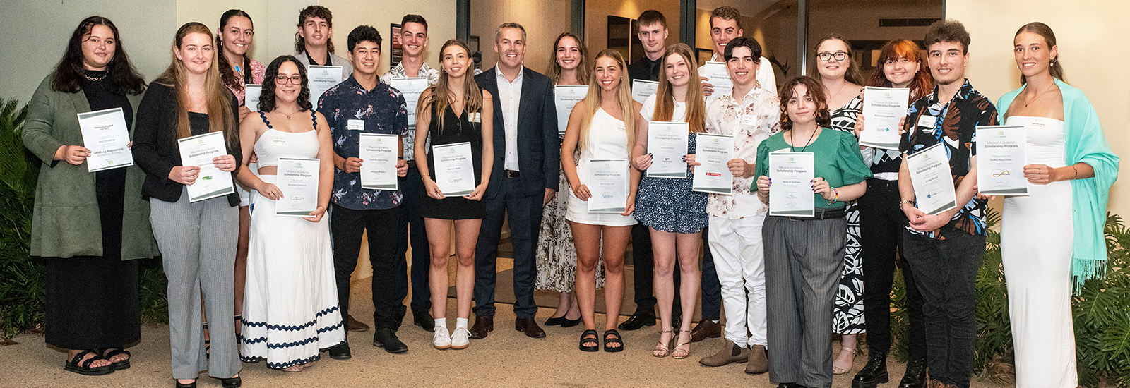 Group photo of the 2024 Mayoral Academic Scholarships banner image