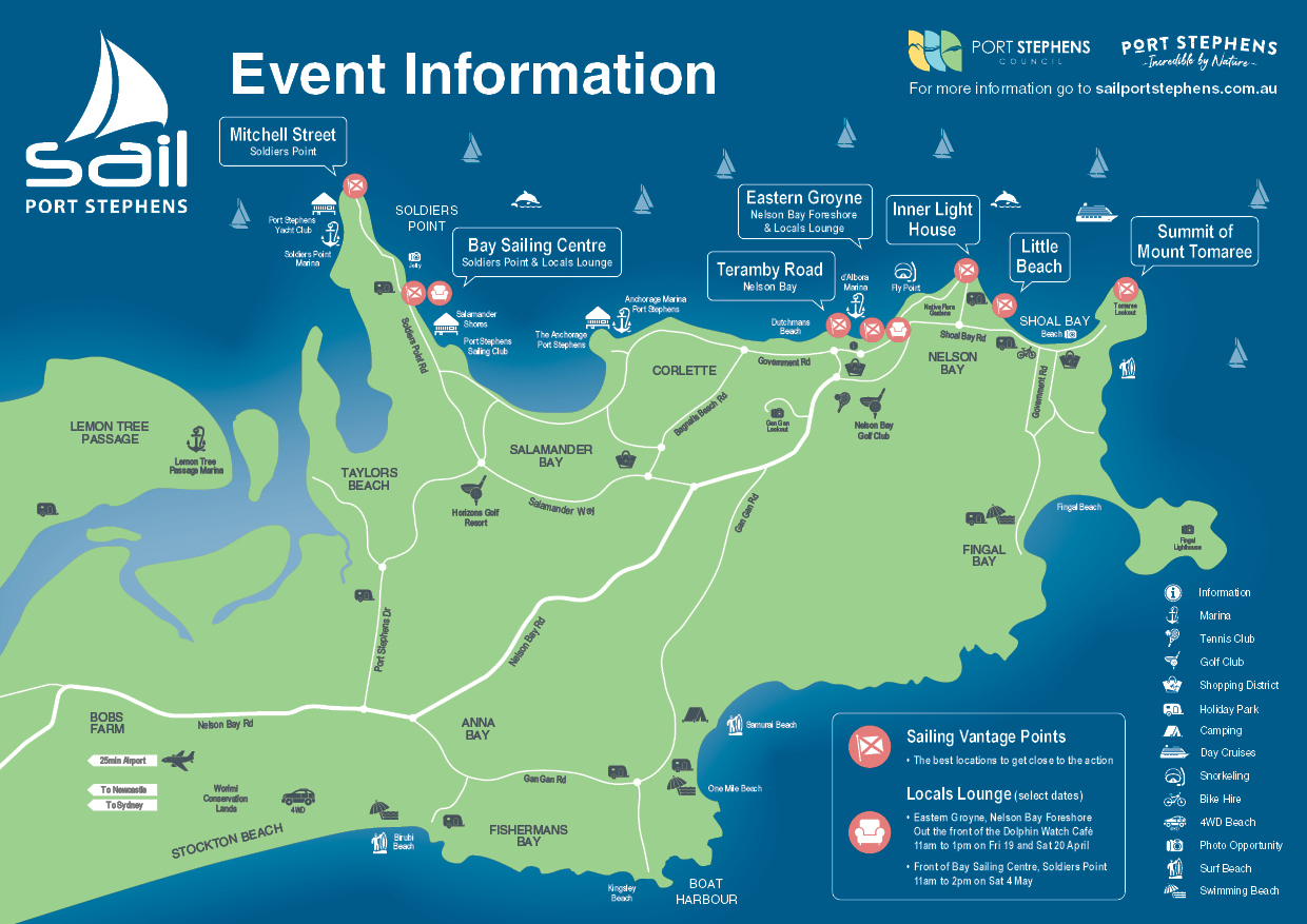 Sail Port Stephens Event Map