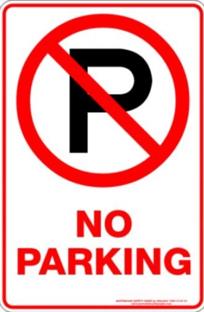 No parking signs