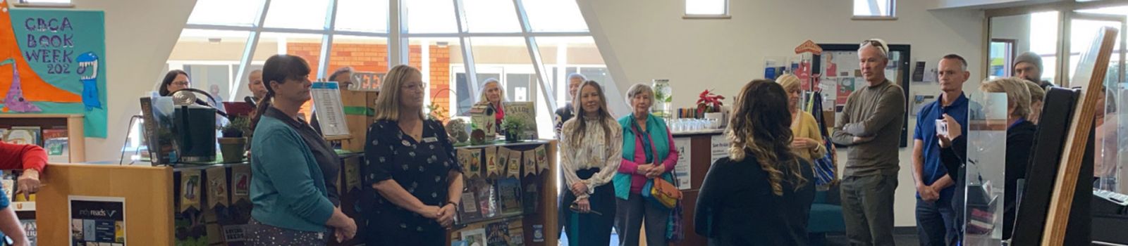 Image of an event being held in a Port Stephens library  banner image