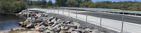 Finishing touches for new Foreshore Drive bridge 