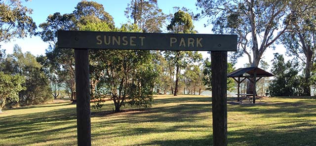 Sunset park sign