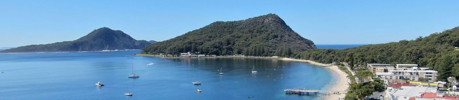 Photograph overlooking Nelson Bay and Mount Tomaree banner image