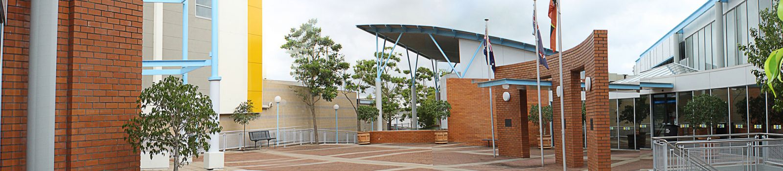 Side angle view of the Council Administration Building. Showing the different angles of the buildings architecture.  banner image