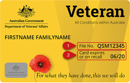 Veterans card