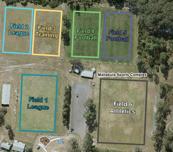 Mallabulla Sport Complex Field Map 